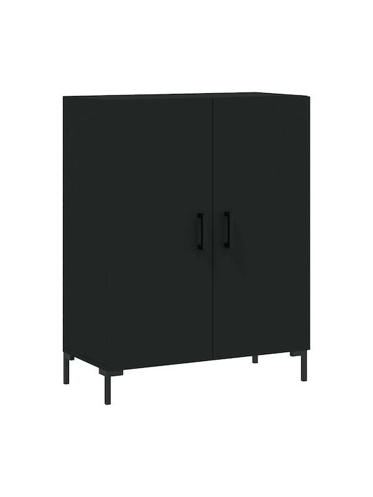 Sideboard Wooden Black 69.5x34x90cm