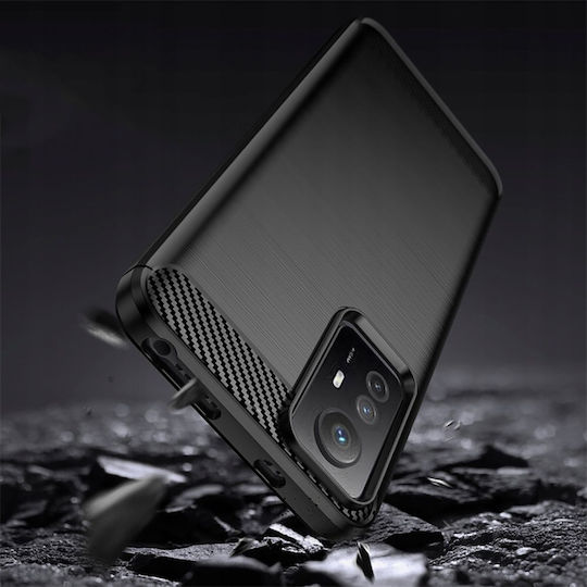 Techsuit Techsuit Carbon Задна корица Силикон Черен (Redmi Note 12S)