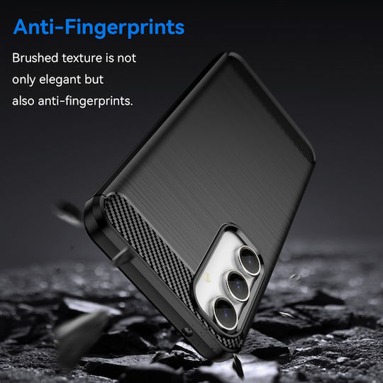 Techsuit Techsuit Carbon Umschlag Rückseite Silikon Schwarz (Galaxy S23 FE)