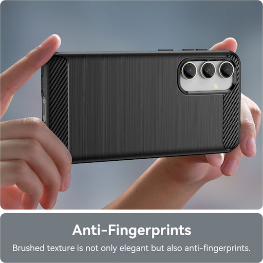 Techsuit Techsuit Carbon Umschlag Rückseite Silikon Schwarz (Galaxy S23 FE)