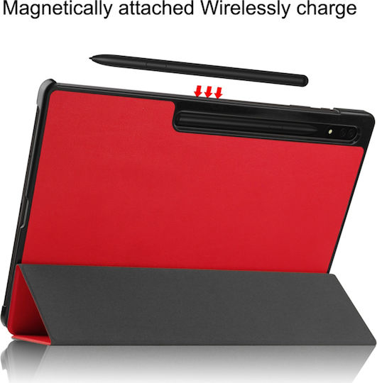 Techsuit FoldPro Flip Cover Κόκκινη (Galaxy Tab S9 Ultra)