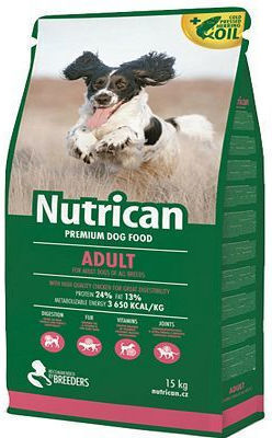 Nutrican Adult 15kg Trockenfutter für erwachsene Hunde mit Mais und Huhn