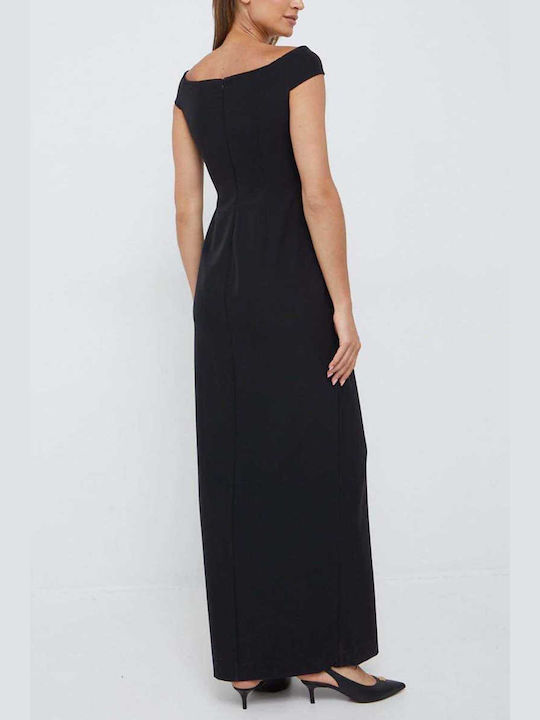 Ralph Lauren Καλοκαιρινό Midi Φόρεμα για Γάμο / Βάπτιση Μαύρο