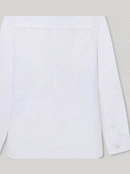 Kids One Color Shirt Long Sleeve White Drake