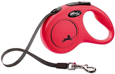 Flexi Foldable Dog Leash/Lead Strap Classic in Red color 5m up to 15kg