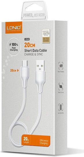 Ldnio LS540 0.2m Regular USB 2.0 to micro USB Cable White (108993)