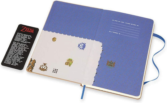 Moleskine Large Zelda Ruled Moving Σημειωματάριο Ριγέ με Λάστιχο Μπεζ