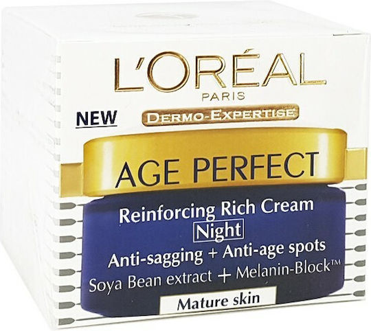 L'Oreal Paris Dermo-Expertise Rich Κρέμα Προσώπου Νυκτός για Ενυδάτωση, Αντιγήρανση & Σύσφιξη με Κολλαγόνο & Πεπτίδια 50ml