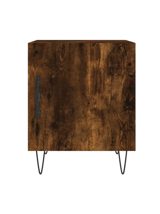 Wooden Bedside Tables 2pcs Καπνιστή Δρυς 40x40x50cm