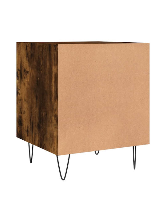 Wooden Bedside Tables 2pcs Καπνιστή Δρυς 40x40x50cm