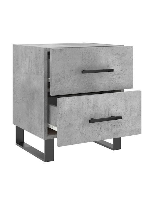 Κομοδίνα Ξύλινα Γκρι 2τμχ 40x35x47.5cm
