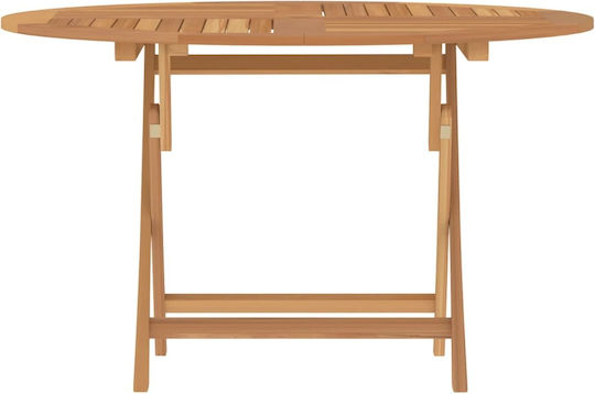 Outdoor Table Made of Teak Foldable Teak 120x120x75cm