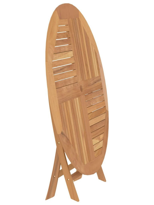 Garten- und Terrassentisch aus Teak Zusammenklappbarer Teak 120x120x75cm