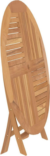 Outdoor Table Made of Teak Foldable Teak 120x120x75cm
