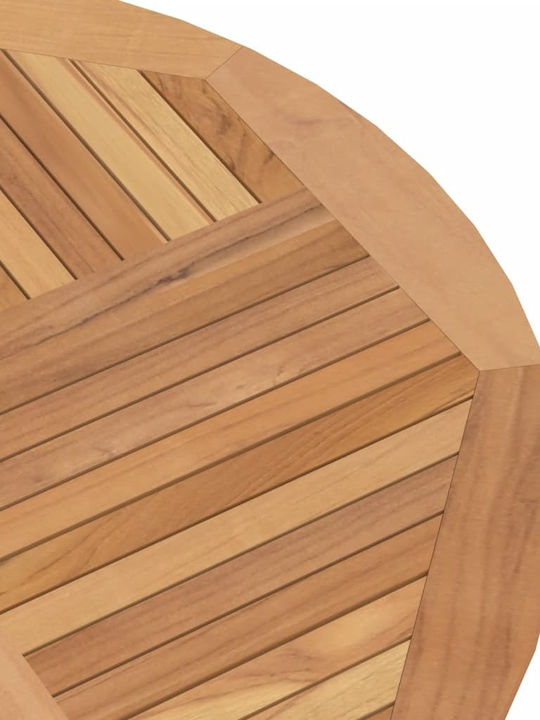 Garten- und Terrassentisch aus Teak Zusammenklappbarer Teak 120x120x75cm