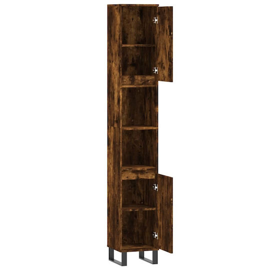 vidaXL Στήλη Μπάνιου Τοίχου Μ30xΒ30xΥ190cm Δρυς