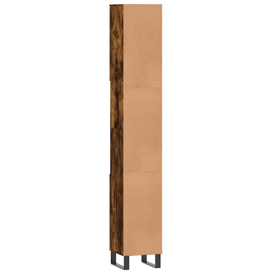 vidaXL Στήλη Μπάνιου Τοίχου Μ30xΒ30xΥ190cm Δρυς