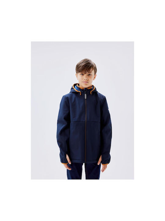 Name It Kids Casual Jacket Short with Hood Navy Blue