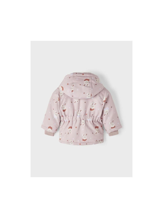 Name It Girls Casual Jacket Pink with Ηood