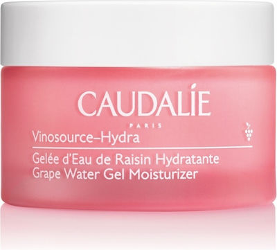Caudalie Vinosource-Hydra Moisturizing 24h Day/Night Gel Suitable for All Skin Types with Aloe Vera Grape Water 50ml