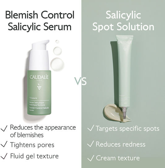 Caudalie Vinopure Stop Boutons Κρέμα Προσώπου κατά της Ακμής & της Ερυθρότητας με Νιασιναμίδη 15ml