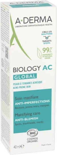 A-Derma Biology AC Global Cream Face with Aloe Vera 40ml