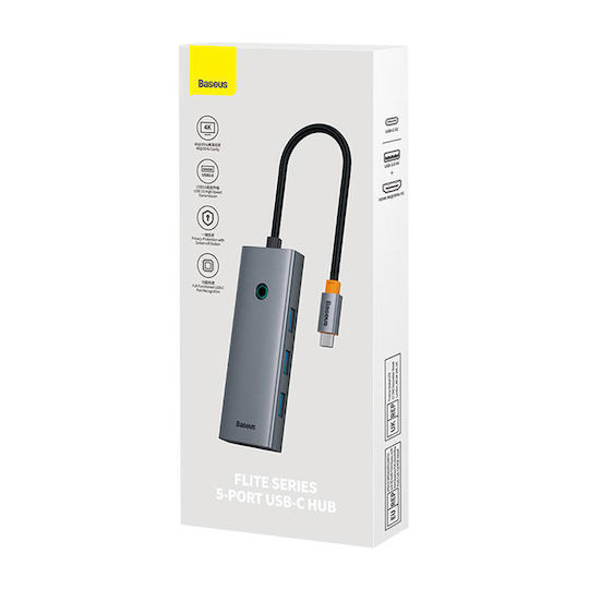 Baseus UltraJoy USB-C Docking Station με HDMI 4K Γκρι