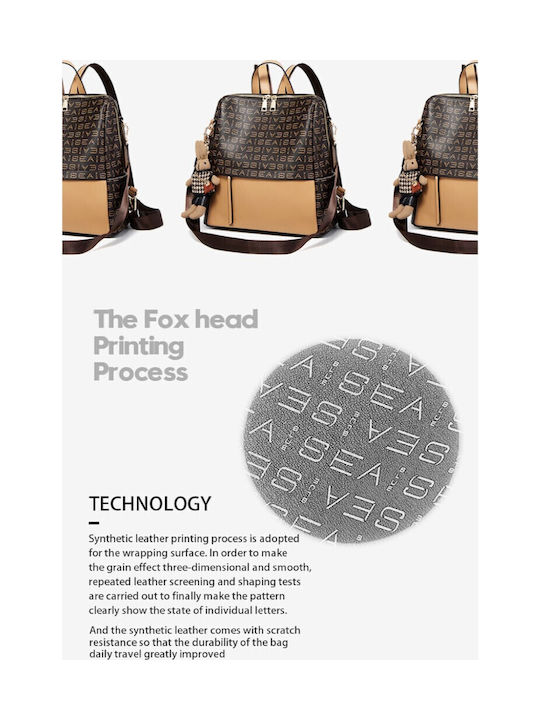 Women's Brown Backpack Bag