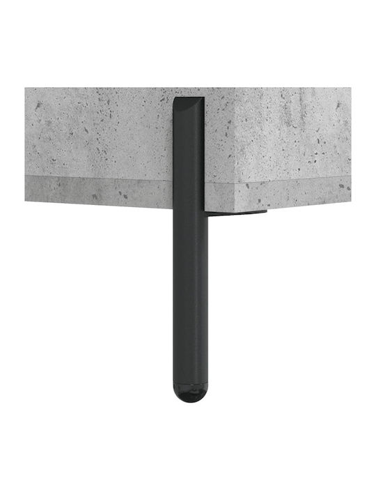 Living Room Cabinet made of Wood and Metal Grey 69.5x34x90cm