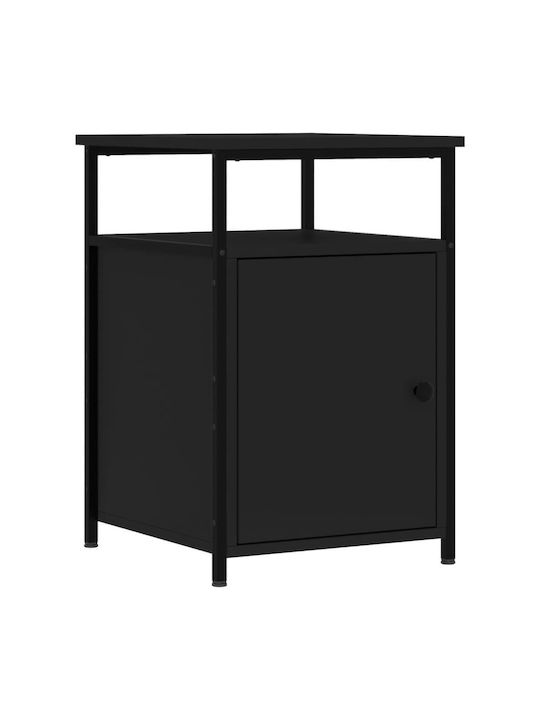 Κομοδίνα Ξύλινα Μαύρα 2τμχ 40x42x60cm
