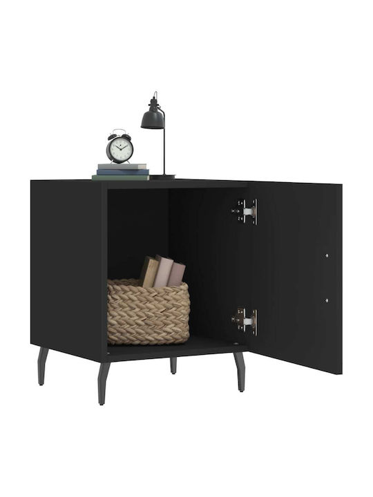 Noptiere Negre 2buc 40x40x50cm