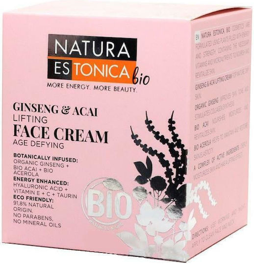 Natura Estonica Ginseng +& Acai Αντιγηραντική Κρέμα Προσώπου με Υαλουρονικό Οξύ 50ml