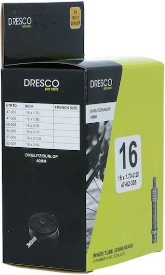 Dresco 5250447 Fahrradschlauch Dunlop Ventil 40mm