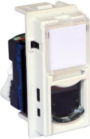 Legrand Living Now Einzeln Netzsteckdose RJ45 ohne Rahmen Typ Cat6 in Weiß Farbe KW4279C6