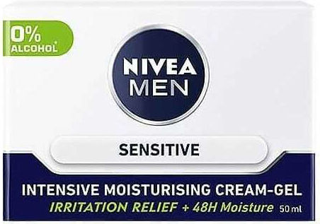 Nivea Sensitive Intensive 48ωρη Ενυδατικό Ανδρικό Κρέμα-Gel Προσώπου Ημέρας 50ml