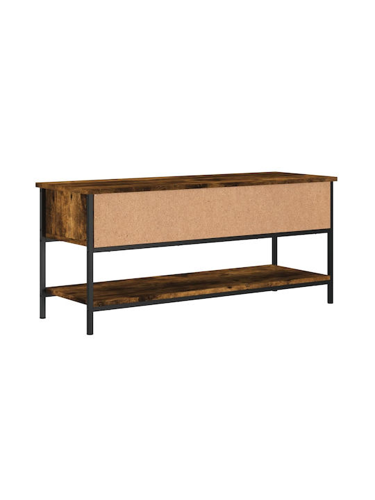 TV-Ständer aus Metall & Spanplatte Braun M100xT35xH45cm