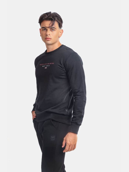 Paco & Co Herren Sweatshirt mit Kapuze Schwarz