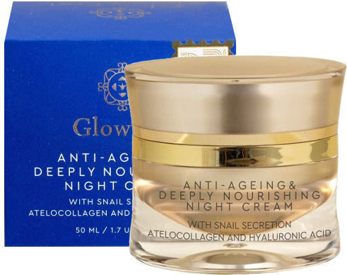 Glow Era Κρέμα Προσώπου Νυκτός για Ενυδάτωση & Αντιγήρανση με Υαλουρονικό Οξύ & Έκκριμα Σαλιγκαριού 50ml