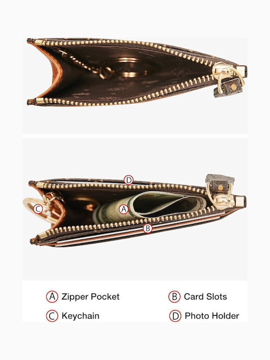 Large Women's Wallet Cards Brown