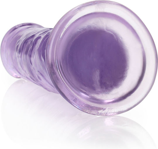 Shots Real Rock Crystal Clear Ρεαλιστικό Dildo με Βεντούζα Μωβ 23cm