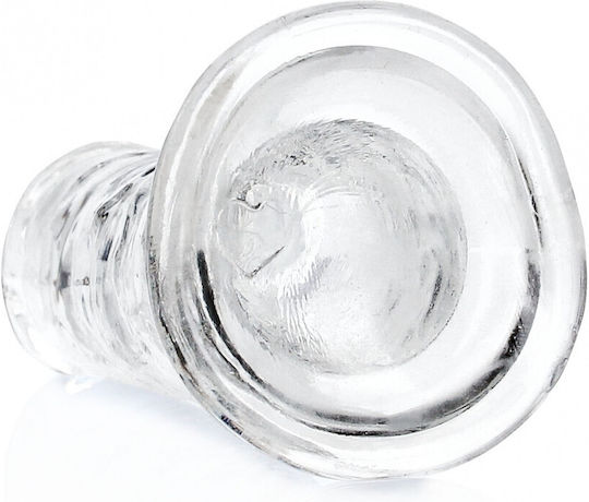 Shots Real Rock Crystal Clear Реалистично дилдо Със смукателна чашка Прозрачен 14.5см
