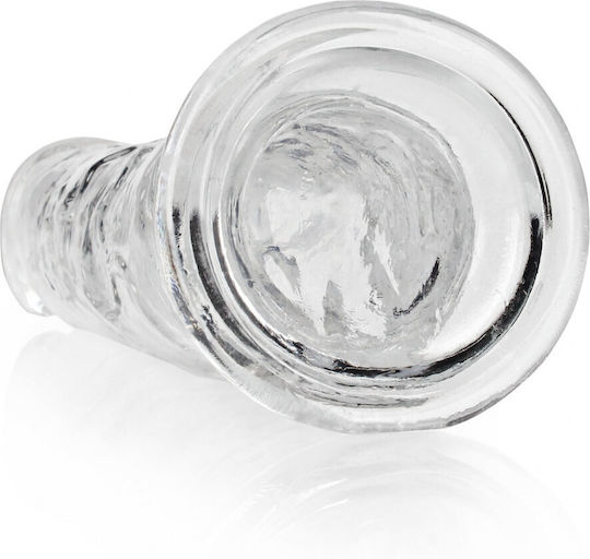 Shots Real Rock Crystal Clear Реалистично дилдо Със смукателна чашка Прозрачен 23см