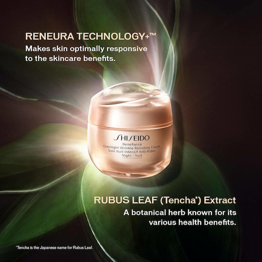Shiseido Benefiance Κρέμα Προσώπου Νυκτός για Ενυδάτωση & Αντιγήρανση με Υαλουρονικό Οξύ 50ml