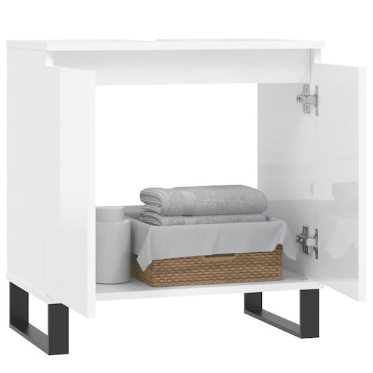 vidaXL Waschtisch ohne Waschbecken L58xB33xH60cm Weiß