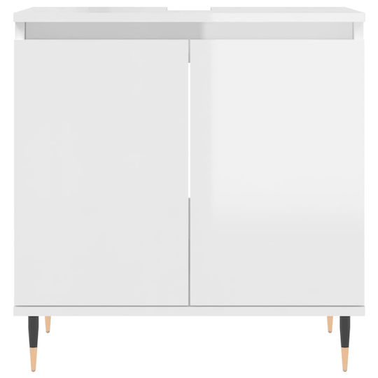 vidaXL Waschtisch ohne Waschbecken L58xB33xH60cm Weiß