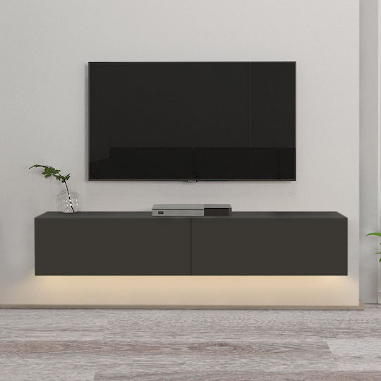 Телевизионно Мебелче Aristo с LED Осветление Антрацит М135xД31.6xВ25см