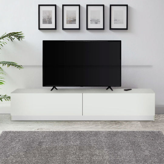 Έπιπλο Τηλεόρασης Ahenk Λευκό Μ160xΠ31.3xΥ32.9cm