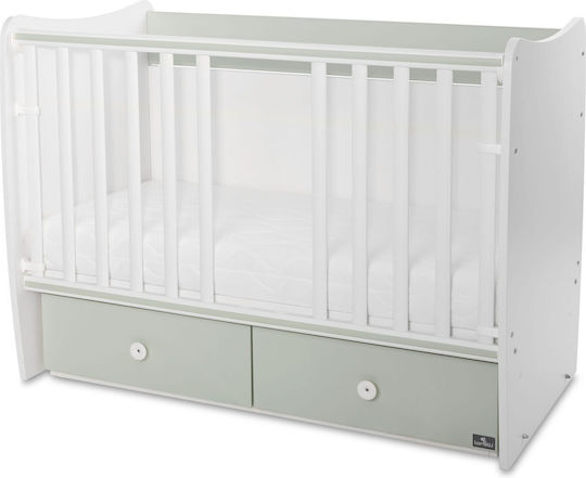 Lorelli Πολυμορφική Κούνια Matrix White / Milky Green με Συρτάρι