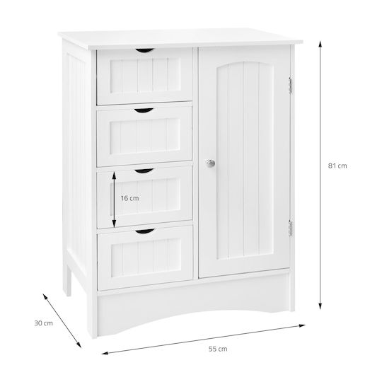 ML-Design Ντουλάπι Μπάνιου 55x30x81cm Λευκό
