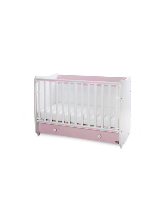 Lorelli Κούνια Dream White / Orchid Pink με Συρτάρι